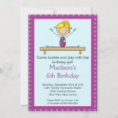 Invitation de la Fun Gymnastique Anniversaire de e (Devant)