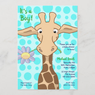 Invitation de la Giraffe Baby shower Party