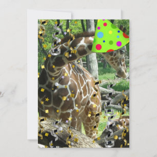 Invitation de la Giraffe fête d'anniversaire