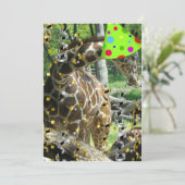 Invitation de la Giraffe fête d'anniversaire (Debout devant)