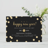 Invitation de la Gold Confetti Nouvel An (Debout devant)