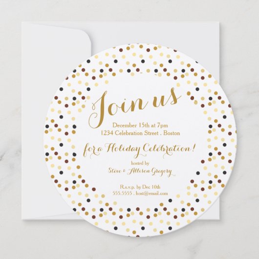 Invitation de la Gold Glam Holiday Party (Devant)
