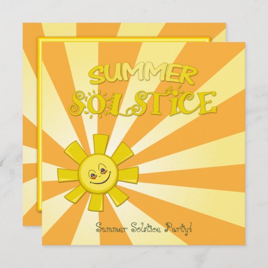 Invitation de la Gradient Summer Solstice Party (Devant / Derrière)