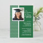 Invitation de la Green Chevron Photo Graduation Pa (Debout devant)