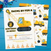 Invitation de la grue de construction du 2e annive