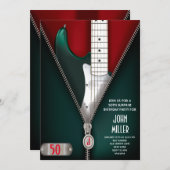 Invitation de la guitare rock 50e Anniversaire (Devant / Derrière)