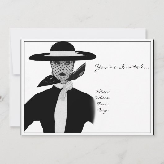 Invitation de la haute société vintage (Devant)