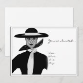 Invitation de la haute société vintage (Devant / Derrière)