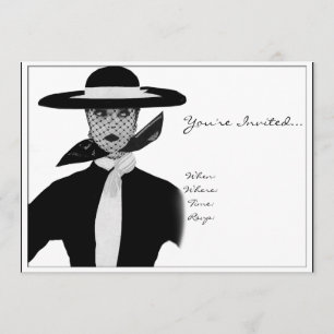 Invitation de la haute société vintage