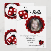 Invitation de la Invitation de photos Lady Bug (Devant / Derrière)