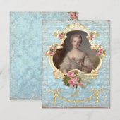 Invitation de la jeune reine Marie Antoinette aux  (Devant / Derrière)