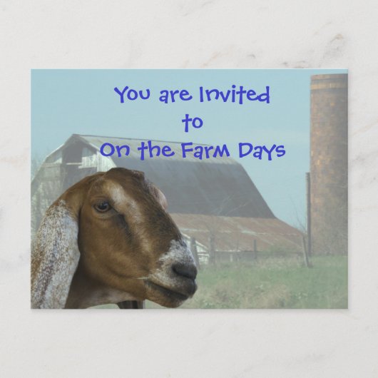 Invitation de la journée de la ferme de chèvres Nu (Devant)