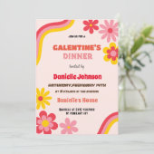 Invitation de la journée des Galentines rétro, dîn (Debout devant)