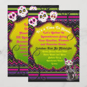 Invitation de la Journée des morts de Los Muertos (Devant / Derrière)