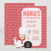 Invitation de la Kitchen Party de la Cuisine rouge (Devant / Derrière)