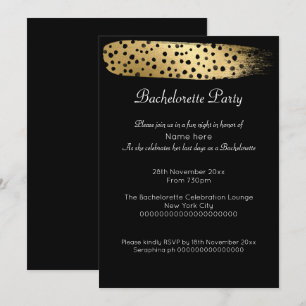 INVITATION DE LA LÉOPARD BLACK OR BACHELORETTE