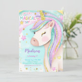 Invitation de la licorne magique (Debout devant)