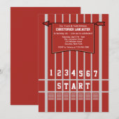 Invitation de la ligne de départ de la piste et du (Devant / Derrière)