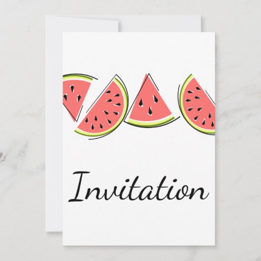Invitation de la ligne Watermelon verticale (Devant)