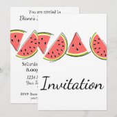 Invitation de la ligne Watermelon verticale (Devant / Derrière)