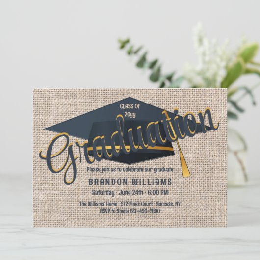 Invitation de la limite de diplôme (Debout devant)