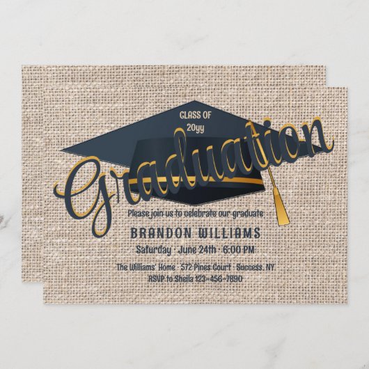 Invitation de la limite de diplôme (Devant / Derrière)