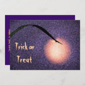 Invitation de la lune d'Halloween (Devant / Derrière)