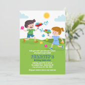 Invitation de la lutte de l'eau pour enfants (Debout devant)