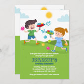 Invitation de la lutte de l'eau pour enfants (Devant / Derrière)