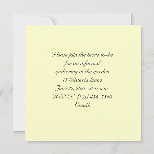 Invitation de la marée Daisy (Dos)