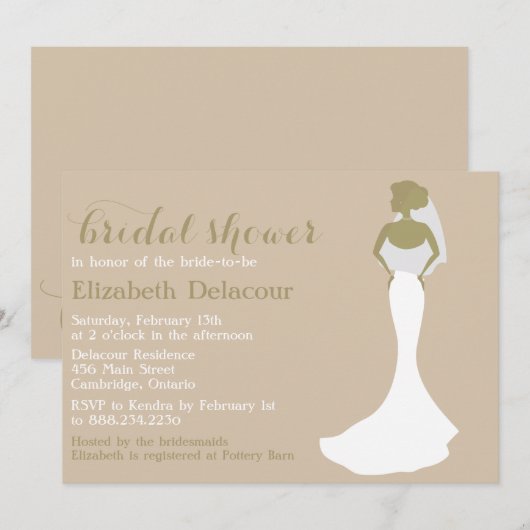 Invitation de la Mariage de Sirène (Devant / Derrière)