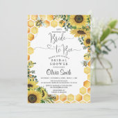 Invitation de la mariée à abeille Rustique de douc (Debout devant)