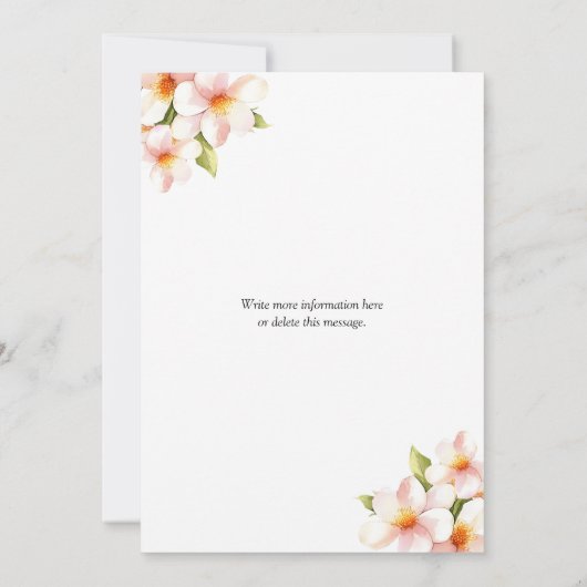 Invitation de la mariée à être mariée douche nupti (Dos)