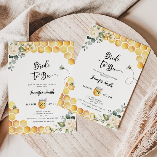 Invitation de la mariée à la douche nuptiale