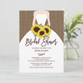 Invitation de la mariée de tournesol d'automne (Debout devant)