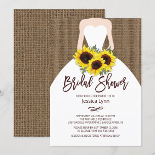 Invitation de la mariée de tournesol d'automne