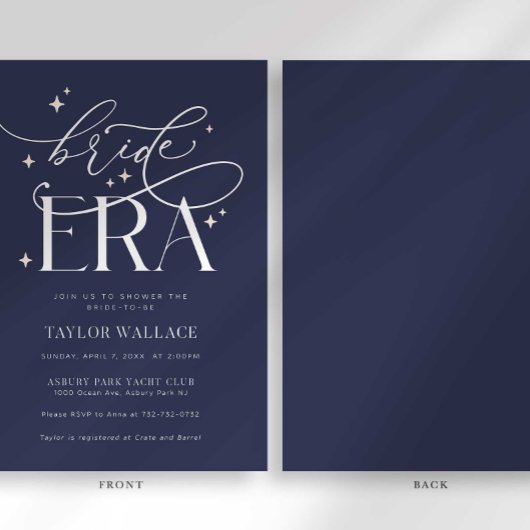 Invitation de la mariée Era