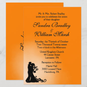 Invitation de la mariée et de la chambre Orange