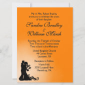 Invitation de la mariée et de la chambre Orange (Devant)