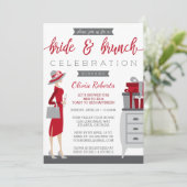 Invitation de la mariée et de la douche de brunch, (Debout devant)