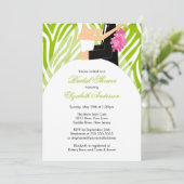 Invitation de la mariée Lime Green Zebra (Debout devant)