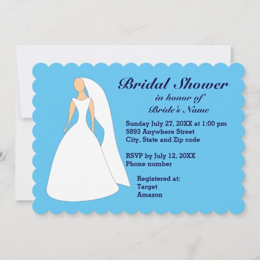 Invitation de la mariée Mariage de la mariée (Devant)