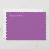 Invitation de la mariée Mariage de mariée violet (Dos)