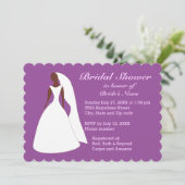 Invitation de la mariée Mariage de mariée violet (Debout devant)