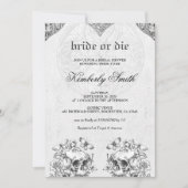Invitation de la mariée ou mourir gothique (Devant)