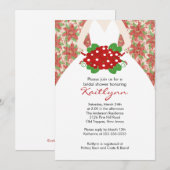 Invitation de la mariée Poinsettia hivernale à la  (Devant / Derrière)