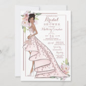 Invitation de la mariée rose de Parties scintillan (Devant)