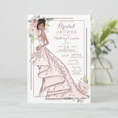 Invitation de la mariée rose de Parties scintillan (Debout devant)