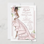 Invitation de la mariée rose de Parties scintillan (Devant)