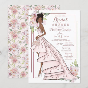 Invitation de la mariée rose de Parties scintillan